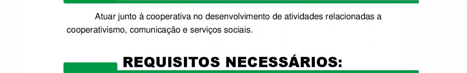 Coagru tem vaga de emprego