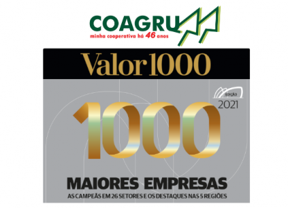Coagru avança no ranking das mil maiores empresas do país