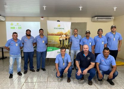Colaboradores da Coagru participam de treinamento NR 33  Espaço Confinado