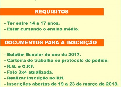 Aberta as inscrições para o processo seletivo Jovem Aprendiz Cooperativo da Coagru