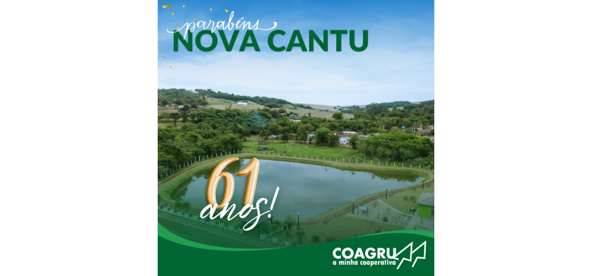 Parabéns, Nova Cantu, pelos seus 61 anos