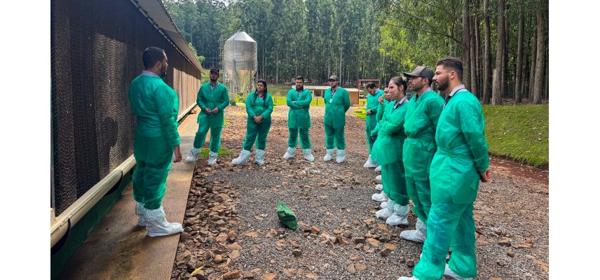Equipe da Unidade Avícola da Coagru participa da 2ª etapa do Treinamento Técnico de Manejo
