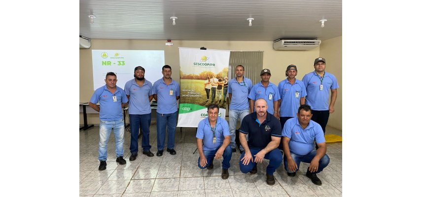 Colaboradores da Coagru participam de treinamento NR 33  Espaço Confinado
